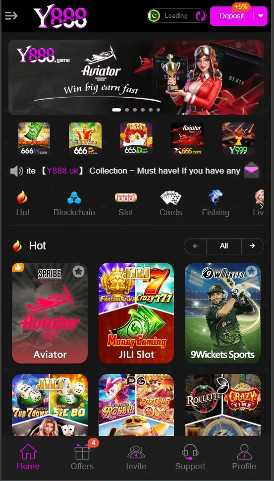 y888-game-apk-interface